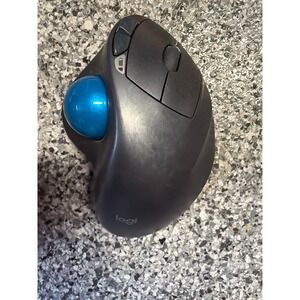Logitech M570 Wireless Trackball Mouse Dark Gray Blue Ergonomic M-R0001 USB